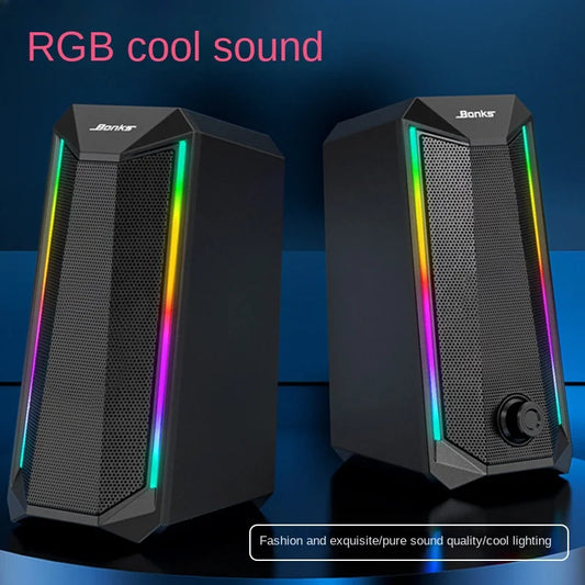 Desktop Speakers, 2.0 Channel PC Computer HiFi Stereo Gaming Speaker