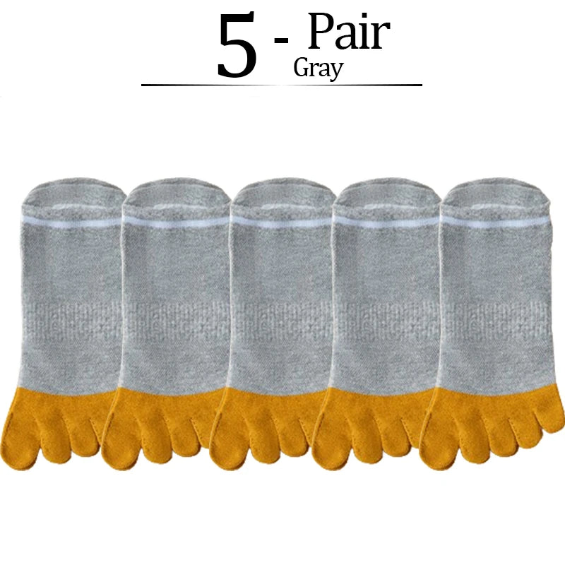 5 Pairs Man Toe Boat Socks