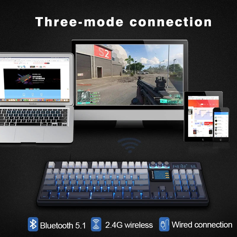 SKYLOONG GK104 Pro Full-Size 3-Mode Wireless Mechanical Keyboard