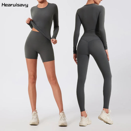 Hearuisavy Yoga Suit Quick-Dry Gym Set