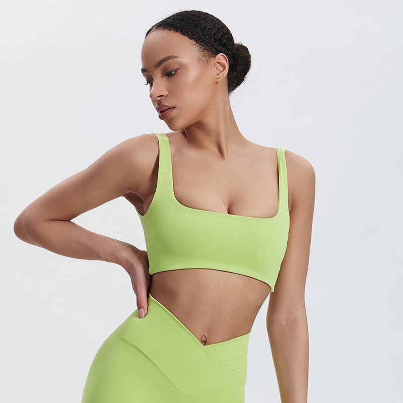 Sexy U-Neck Sports Bra Gym Workout