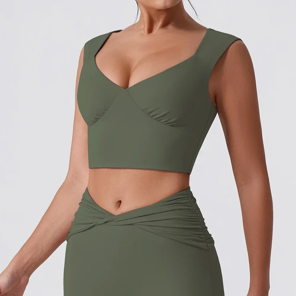 Fitness Outer Wear Quick-drying Slim-fit Fashion Yoga Top Sport Bra Active Wear