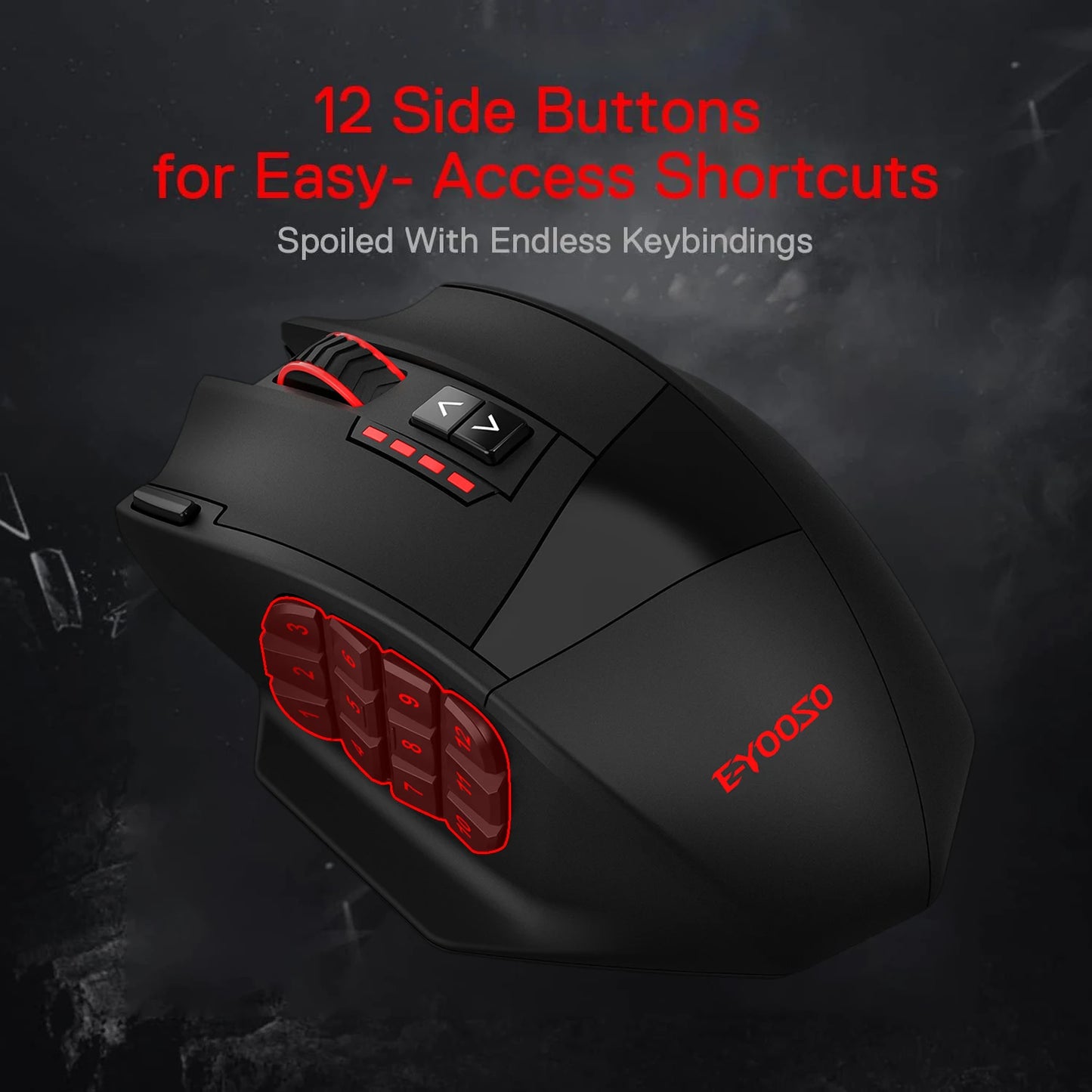 E-YOOSO X33 Impact Elite Wireless Gaming Mouse with 16 Programmable Buttons
