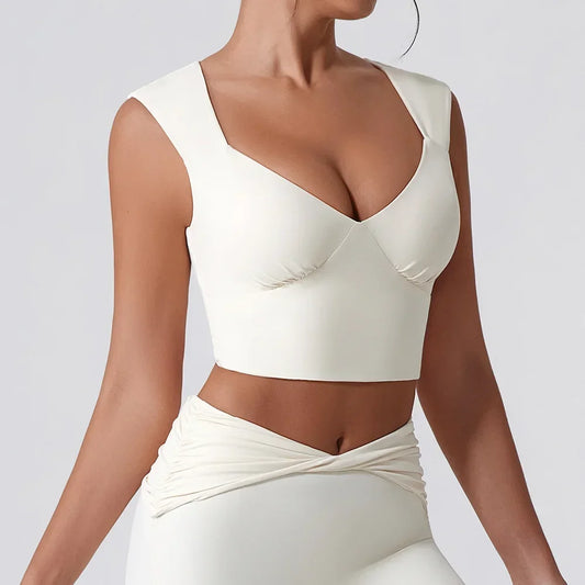 Fitness Outer Wear Quick-drying Slim-fit Fashion Yoga Top Sport Bra Active Wear