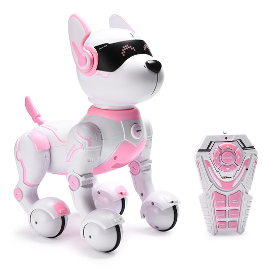 Remote Control Robot Dog Toy Touch Edition - Pink, Voice Control, Kids 3-10Y