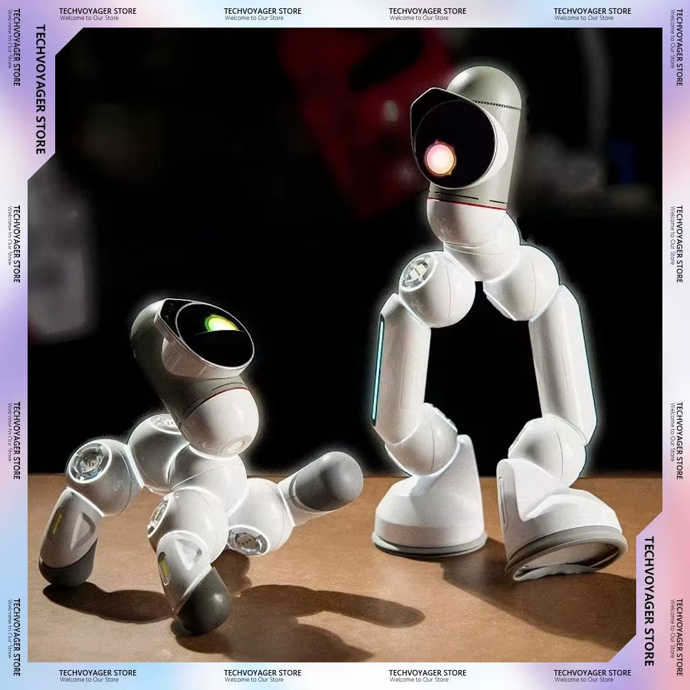 Clicbot Intelligent Robot Electronic AI Program Modular Pet Robot Desktop Puzzle Toy Splicing Accompany Christmas Child Gifts