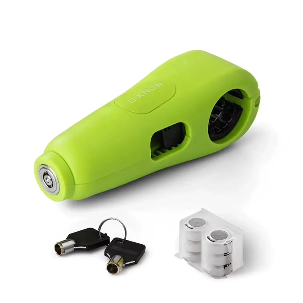 Sound Motorcycle Handlebar Lock Scooter Electric Vehicle Bicycle Safe Anti-Theft Accelerator Brake Padlock Motorcycle Accessorie