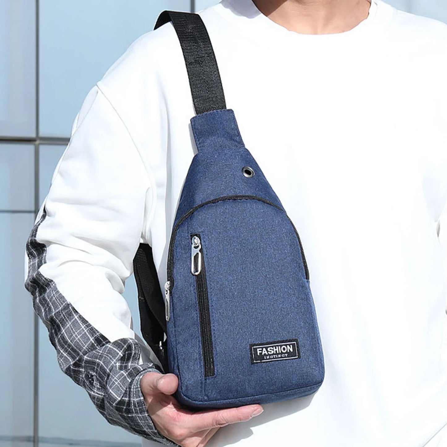 School Supplies Crossbody Bag Chest Bag Shoulder Backpack with USB Charging Hole and Headphone Hole a Surprising Little Gift for Boyfriend or Girlfriend