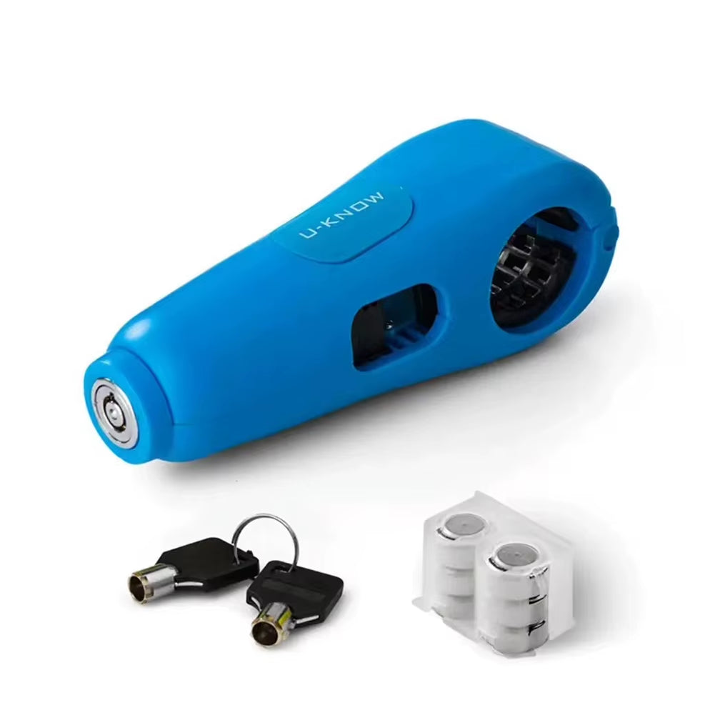 Sound Motorcycle Handlebar Lock Scooter Electric Vehicle Bicycle Safe Anti-Theft Accelerator Brake Padlock Motorcycle Accessorie