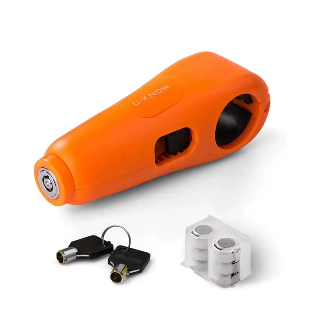 Sound Motorcycle Handlebar Lock Scooter Electric Vehicle Bicycle Safe Anti-Theft Accelerator Brake Padlock Motorcycle Accessorie