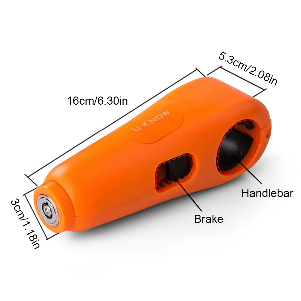 Sound Motorcycle Handlebar Lock Scooter Electric Vehicle Bicycle Safe Anti-Theft Accelerator Brake Padlock Motorcycle Accessorie