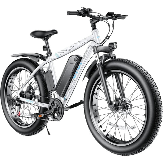 Electric Bike 26" X 4.0 Fat Tire Electric Bike 500W All Terrain Electric Bike Long Range Electric Mountain Bike with 48V 13Ah Removable Battery, UL2849 Certified