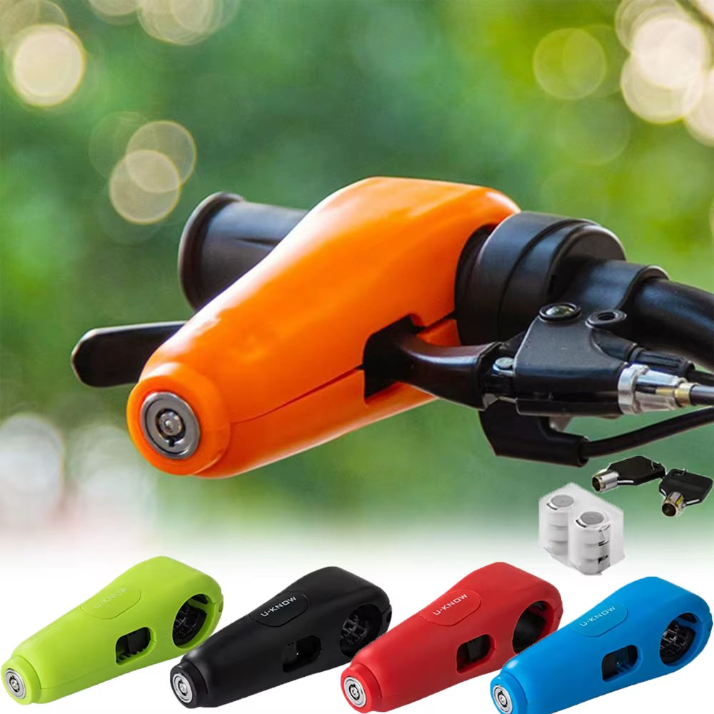 Sound Motorcycle Handlebar Lock Scooter Electric Vehicle Bicycle Safe Anti-Theft Accelerator Brake Padlock Motorcycle Accessorie
