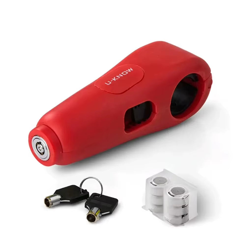 Sound Motorcycle Handlebar Lock Scooter Electric Vehicle Bicycle Safe Anti-Theft Accelerator Brake Padlock Motorcycle Accessorie