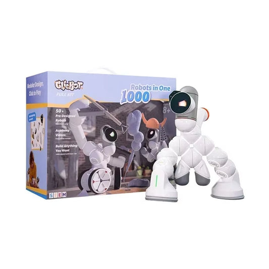 Clicbot Intelligent Robot Electronic AI Program Modular Pet Robot Desktop Puzzle Toy Splicing Accompany Christmas Child Gifts