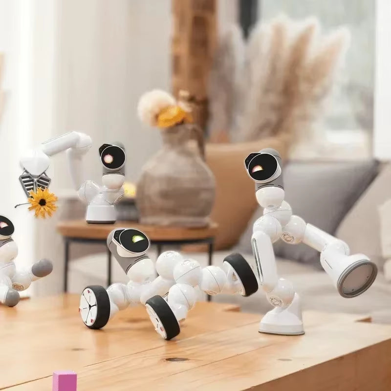 Clicbot Intelligent Robot Electronic AI Program Modular Pet Robot Desktop Puzzle Toy Splicing Accompany Christmas Child Gifts