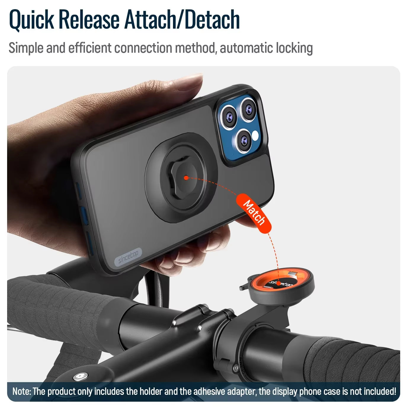 Bike Phone Holder for Motorcycle / Mountain Road / Bicycle / MTB / Scooter / Electric,Quick Lock  Handlebar Mount