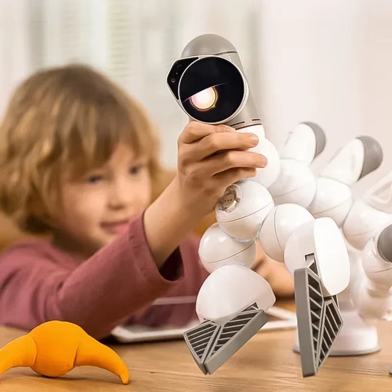 Clicbot Intelligent Robot Electronic AI Program Modular Pet Robot Desktop Puzzle Toy Splicing Accompany Christmas Child Gifts
