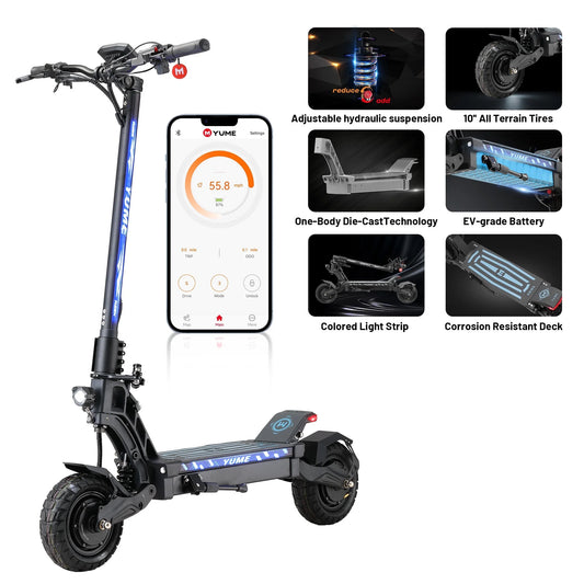 Hawk Dual Motor Electric Scooters for Adults 2400W 43MPH 43Miles Long Rang E-Scooter
