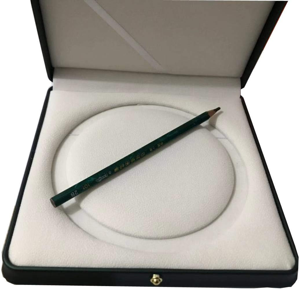 Blackish Green Premium Leather Box Wedding Jewelry Set Display Case Storage Holder (For Pearl Necklace)