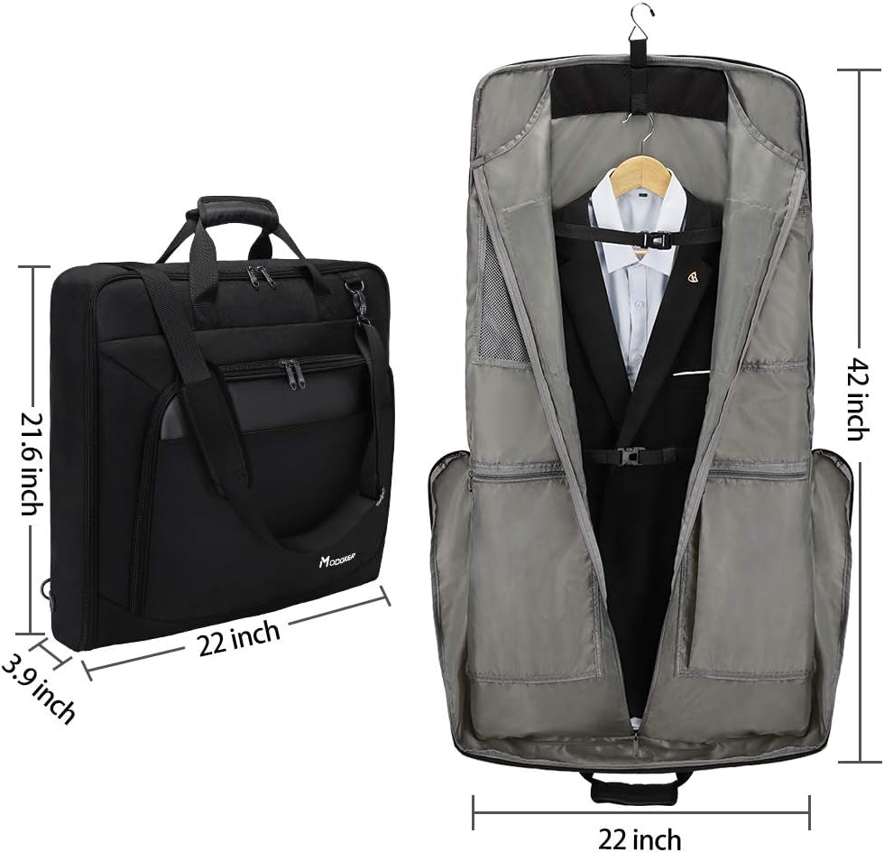 Suit Luggage Garment Bag with Shoulder Strap, Suit Carry on Bag Hanging Suitcase Garment Bags for Men Women Business Travel
