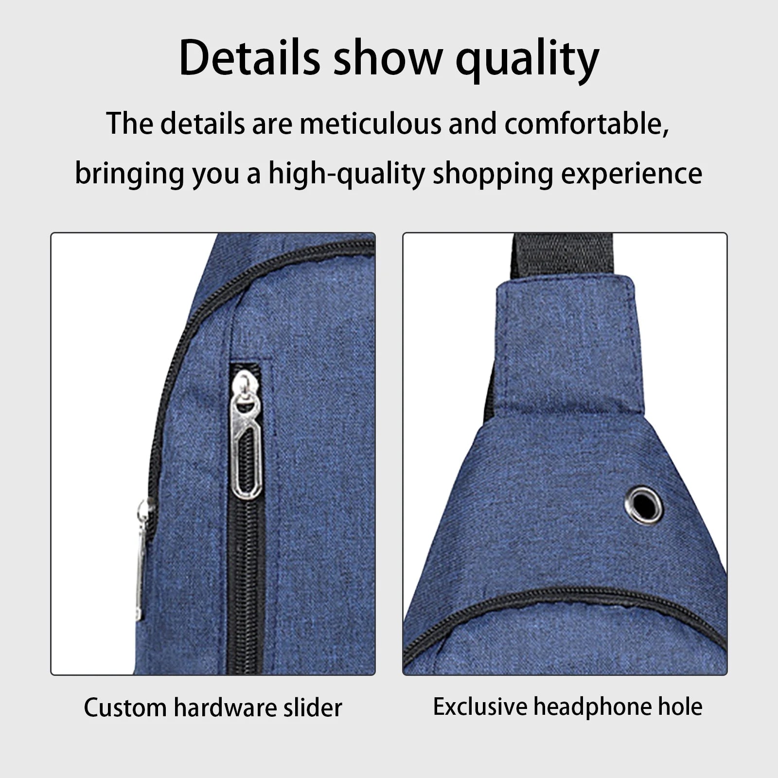 School Supplies Crossbody Bag Chest Bag Shoulder Backpack with USB Charging Hole and Headphone Hole a Surprising Little Gift for Boyfriend or Girlfriend