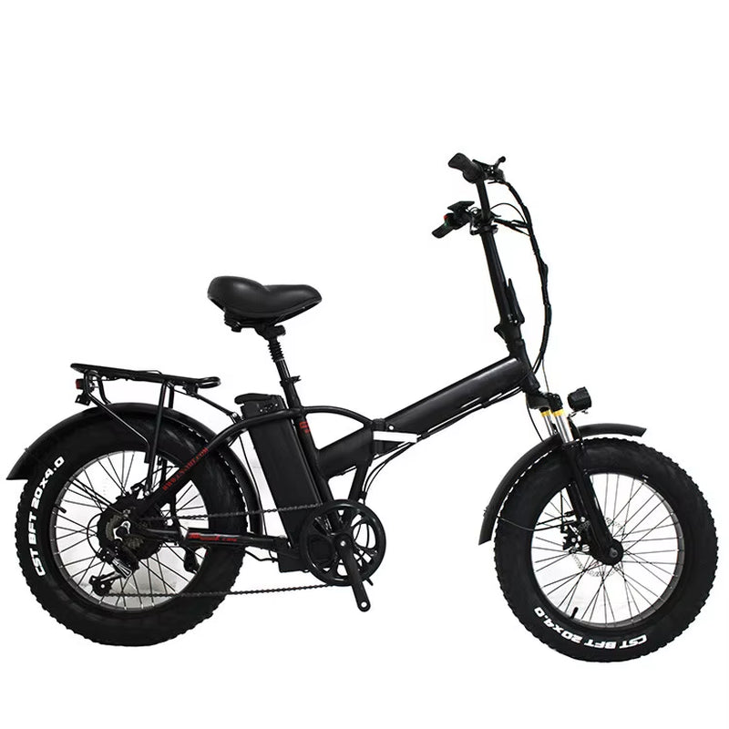 Long Range Dual Battery 20" Fat Tire Adult Mountain Electric Folding Bicycle Bike with 350W 500W 1000W Motor Folding E Bike 500W