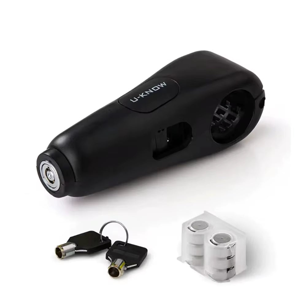 Sound Motorcycle Handlebar Lock Scooter Electric Vehicle Bicycle Safe Anti-Theft Accelerator Brake Padlock Motorcycle Accessorie