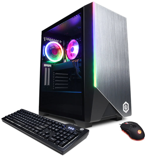 Gamer Master Desktop Tower Computer, AMD Ryzen 7 3700X, 16GB RAM, NVIDIA Geforce RTX 3060, 1TB HDD & 240GB SSD, Windows 10 Home, Black, GMA3088W